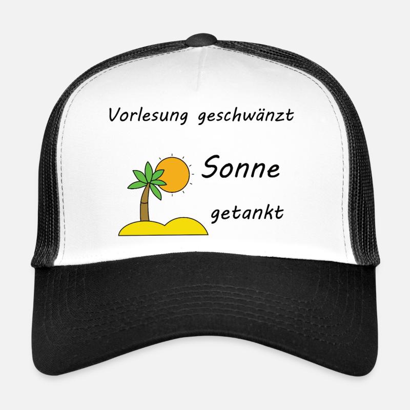 University Saying "Sun Tanked" Gift, Students Trucker Cap