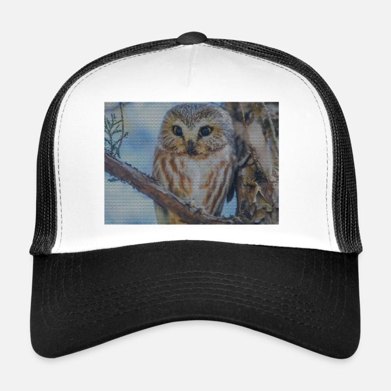 Abendwald Eulenblick - Trucker Cap - white/black