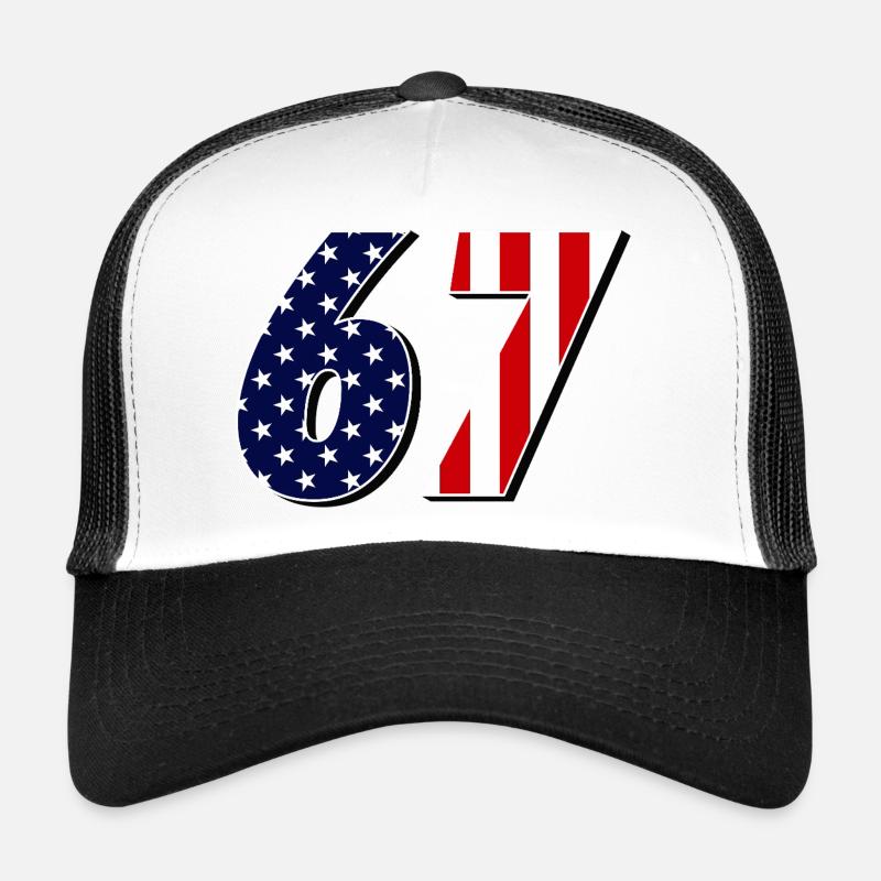 Sixty-seven, 67, 6, 7 Trucker Cap