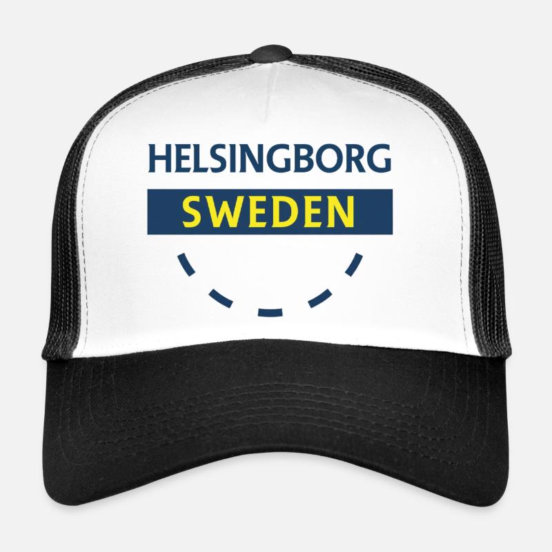 Hellsingborg blau-gelbes Stadtschild Trucker Cap