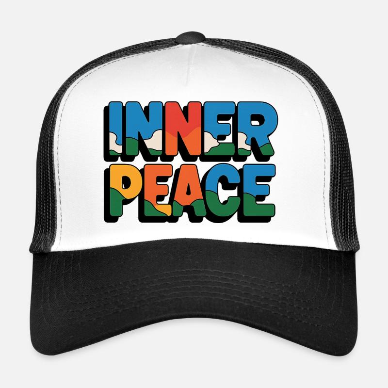 Inner Peace Regenbogen-Buchstaben Trucker Cap