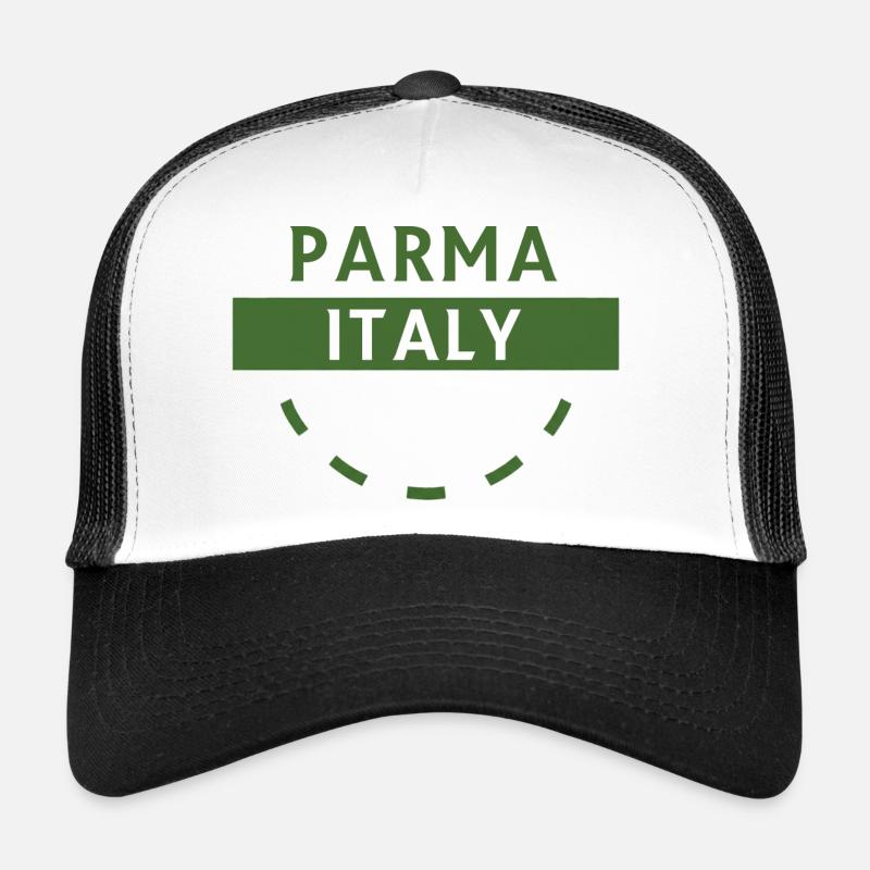 Parma Italy Green Emblem Trucker Cap