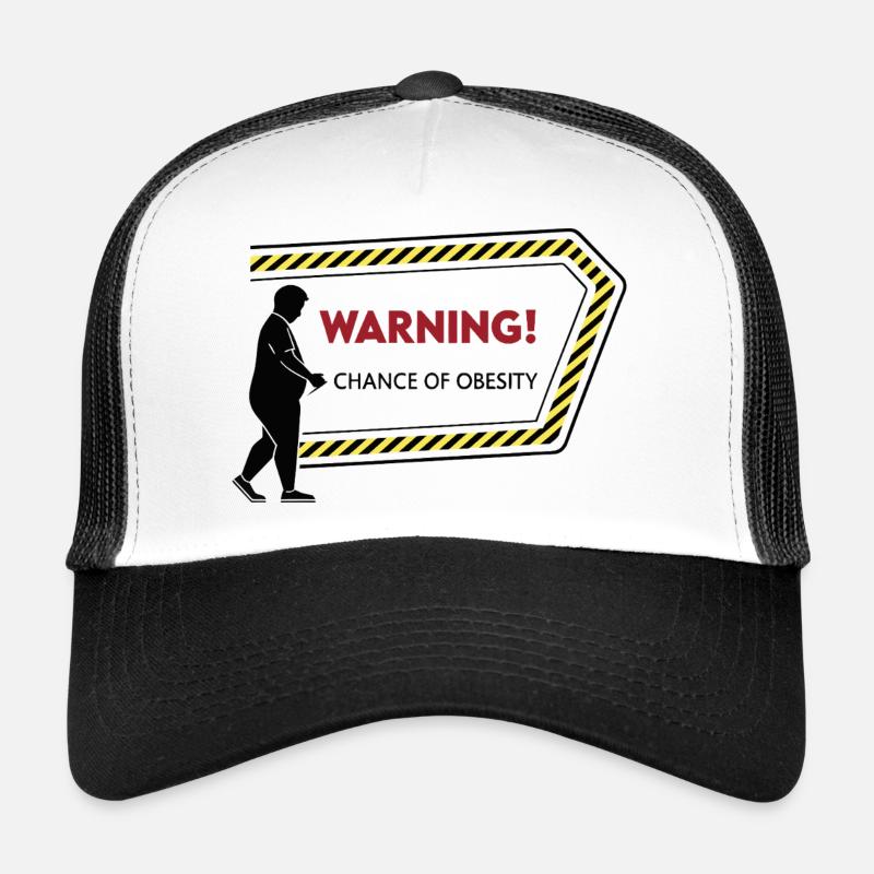 Warning: Obesity Caution Graphic Trucker Cap