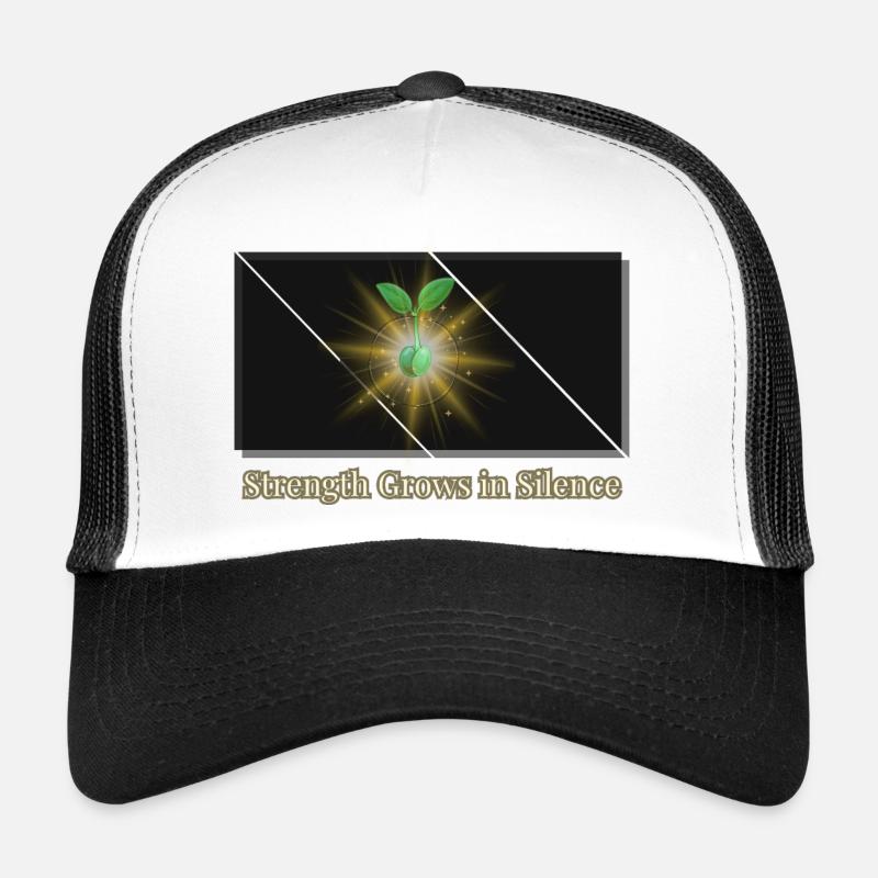 La force grandit dans le silence 🌱 | Reste calme, reste fort Casquette trucker 