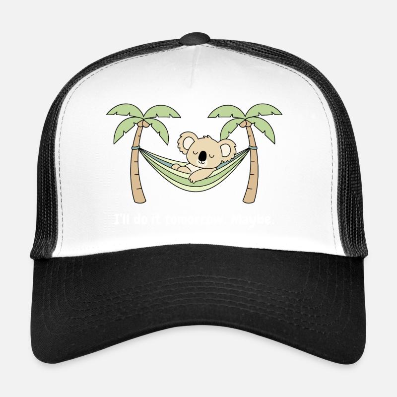 Koala dans les palmiers du hamac Casquette trucker 
