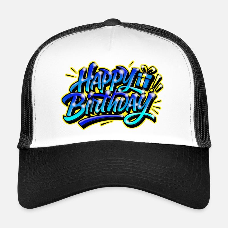 Joyeux Anniversaire Graffiti Casquette trucker 