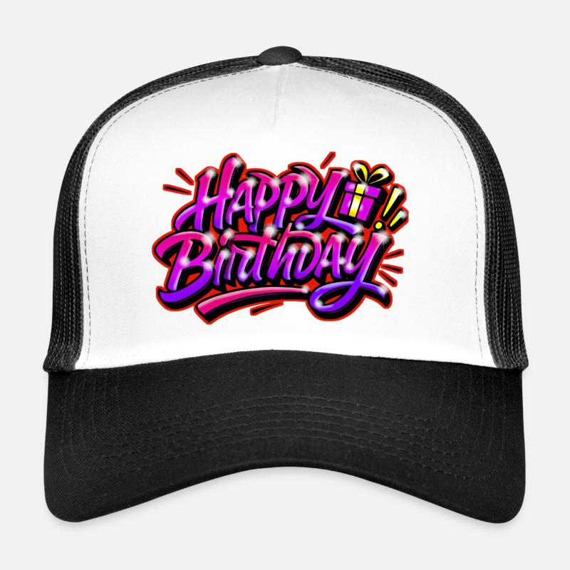 Graffiti  HAPPY BIRTHDAY IMPRIMABLE Casquette trucker 