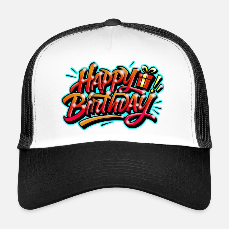 Graffiti HAPPY BIRTHDAY Name gift ideal Trucker Cap