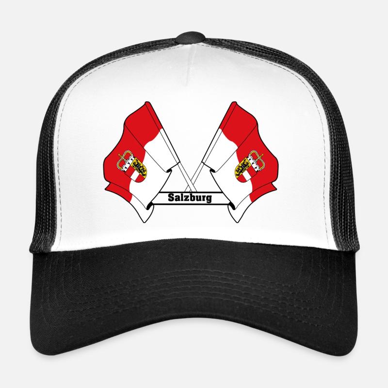 Drapeaux de Salzbourg avec nom Casquette trucker 