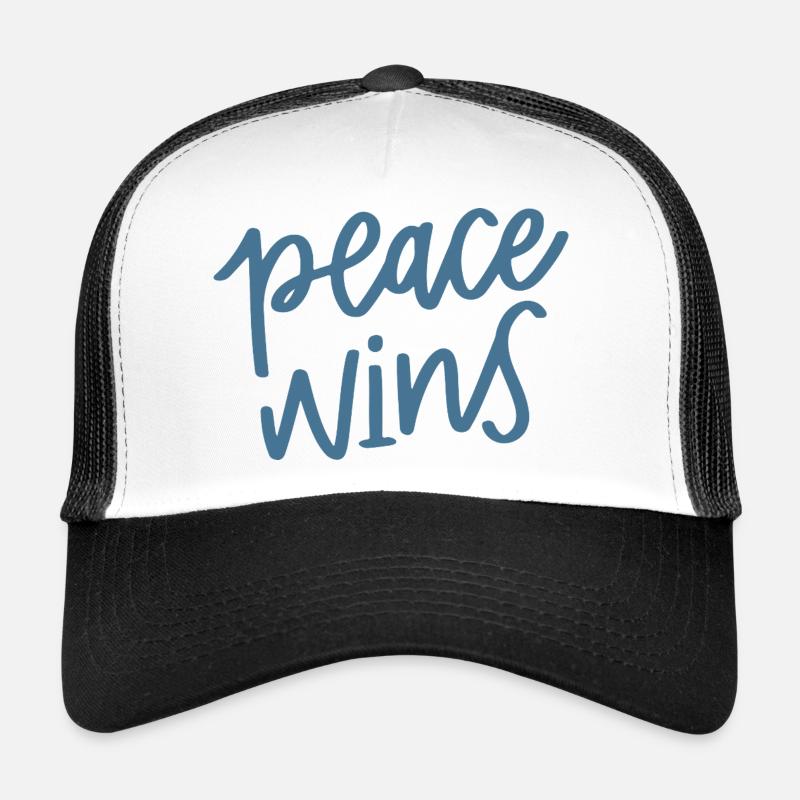 La paix remporte le lettrage à la main Casquette trucker 