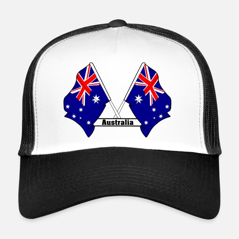Australien kreuzte Flaggen Trucker Cap