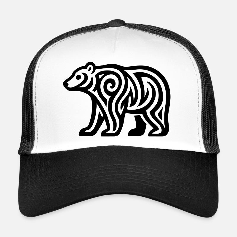 Just a Black Bear #1 / JustN-imal - Trucker Cap - Weiß/Schwarz