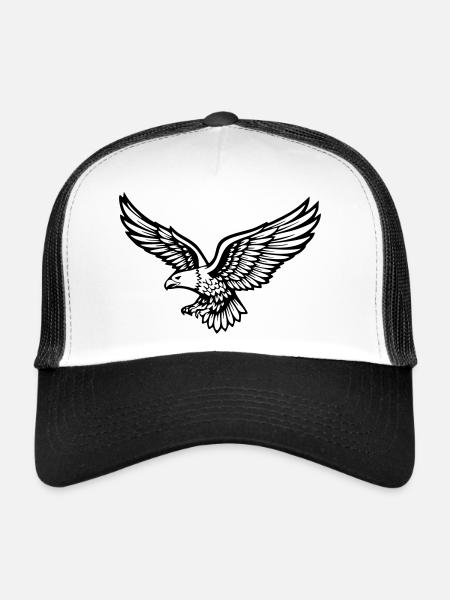 eagle - Trucker Cap - white/black - Front