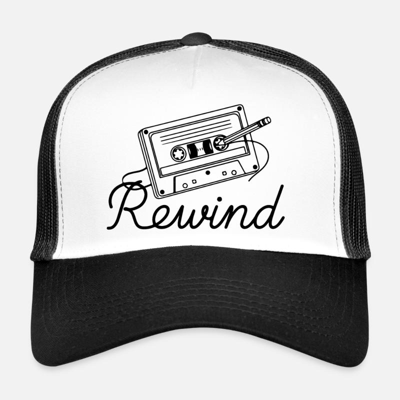 90s nostalgia - Trucker Cap - white/black