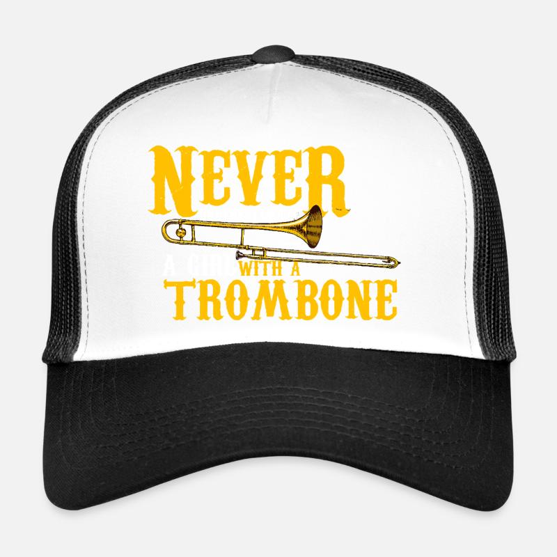 Never Understands: Trombone Girl Trucker Cap