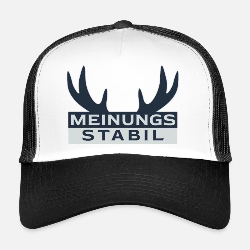 meinungsstabil Dickkopf Sturkopf Sturschädel stur - Trucker Cap - Weiß/Schwarz