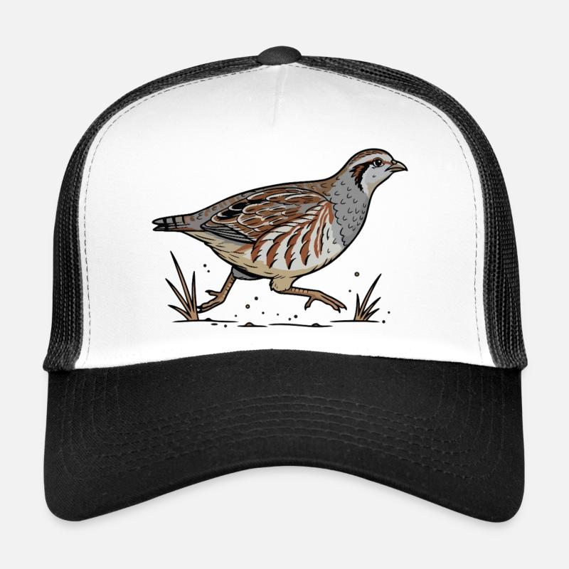 Perdrix Grise Sauvage Nature Campagne Course Casquette trucker 