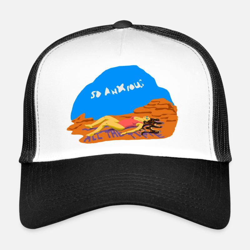 Angst - Trucker Cap - Weiß/Schwarz