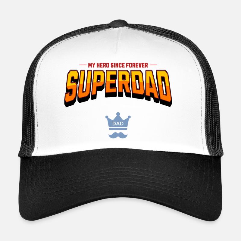 Superpapa - Casquette trucker  - blanc/noir