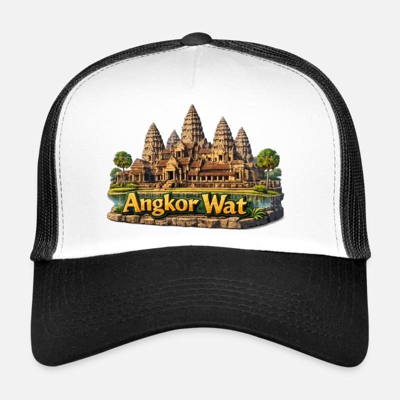 Angkor Wat : complexe du temple aux couleurs du sable Casquette trucker 