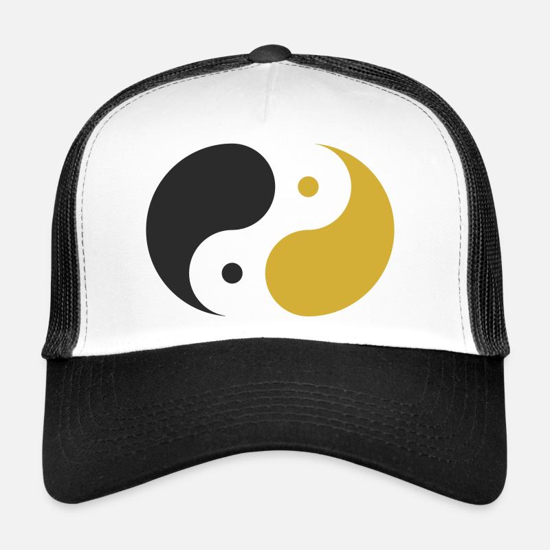 Yin et Yang - Casquette trucker - blanc/noir