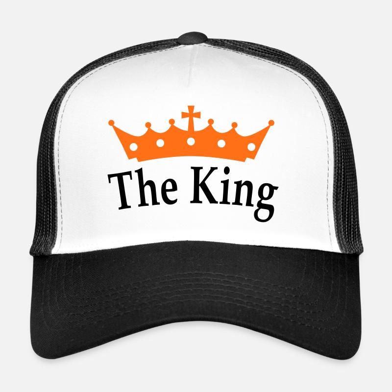 The King - Trucker Cap - Weiß/Schwarz
