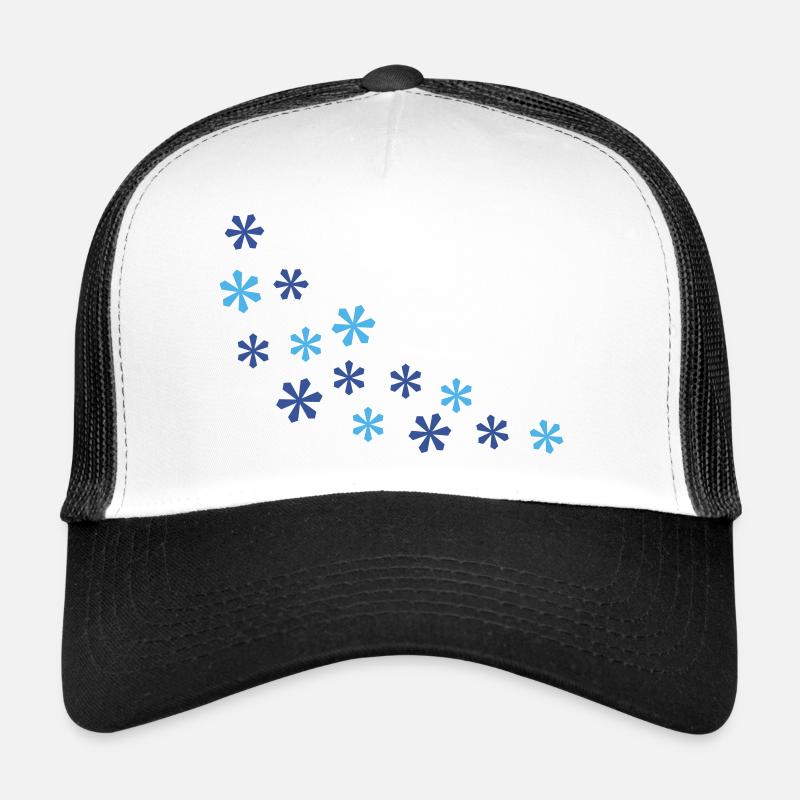 Flocons de neige - Casquette trucker  - blanc/noir