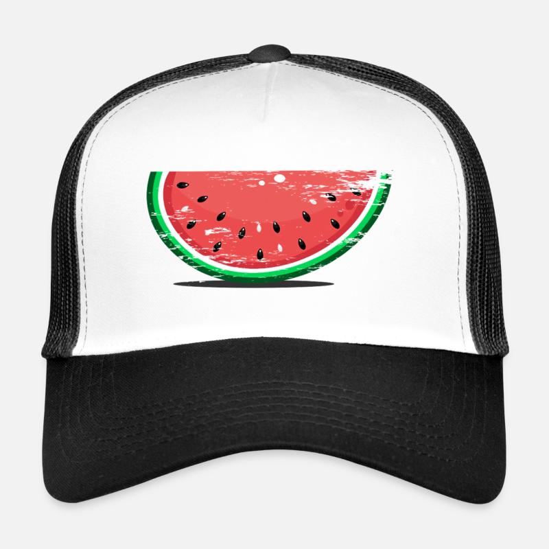 Watermelon Design Slice Used Trucker Cap