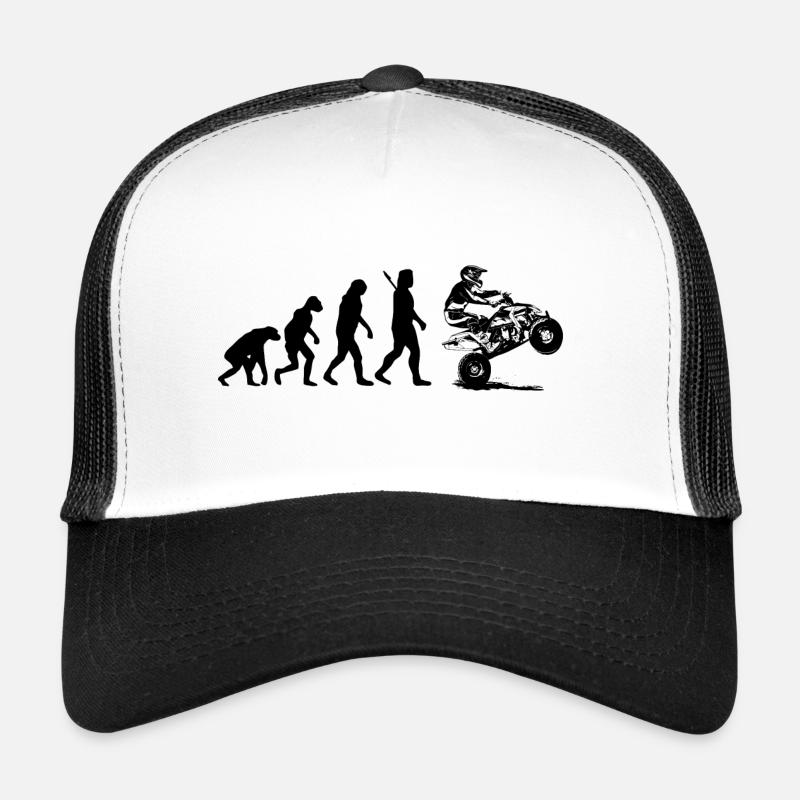 Quad Racing - ATV Racer - Trucker Cap - Weiß/Schwarz