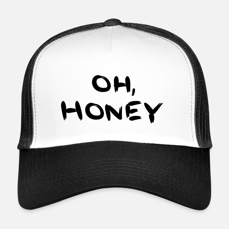 Oh, Honey - Trucker Cap - Weiß/Schwarz
