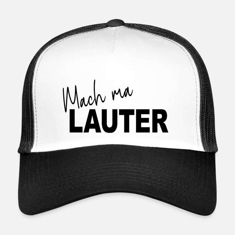 Augmentez le volume - sur lumineux - Casquette trucker  - blanc/noir