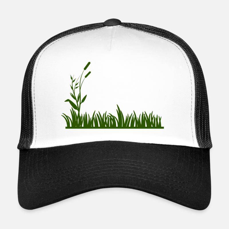 Grass - Trucker Cap - white/black