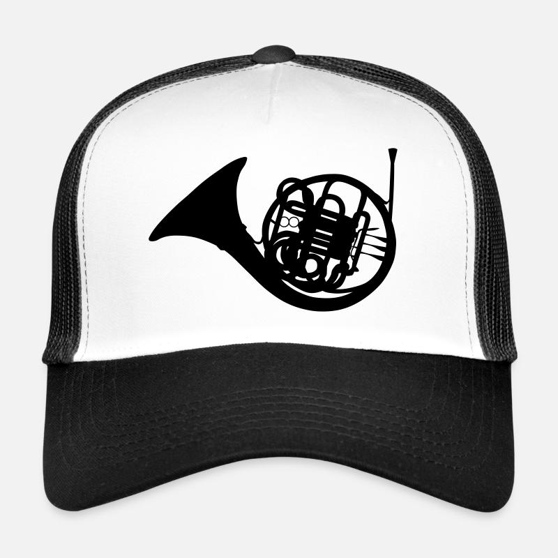 instrument de musique Corne - Casquette trucker - blanc/noir