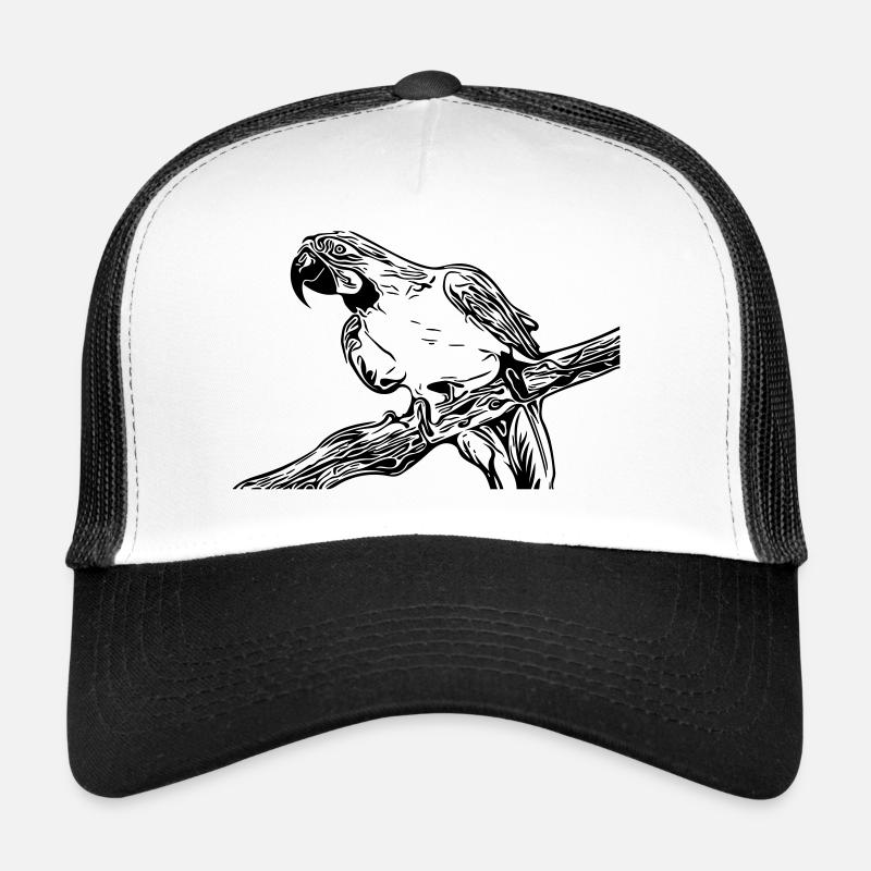 Papagei - Trucker Cap - Weiß/Schwarz
