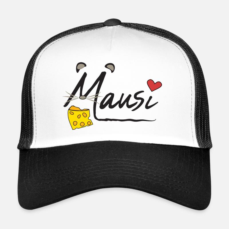 Mausi - Trucker Cap - Weiß/Schwarz