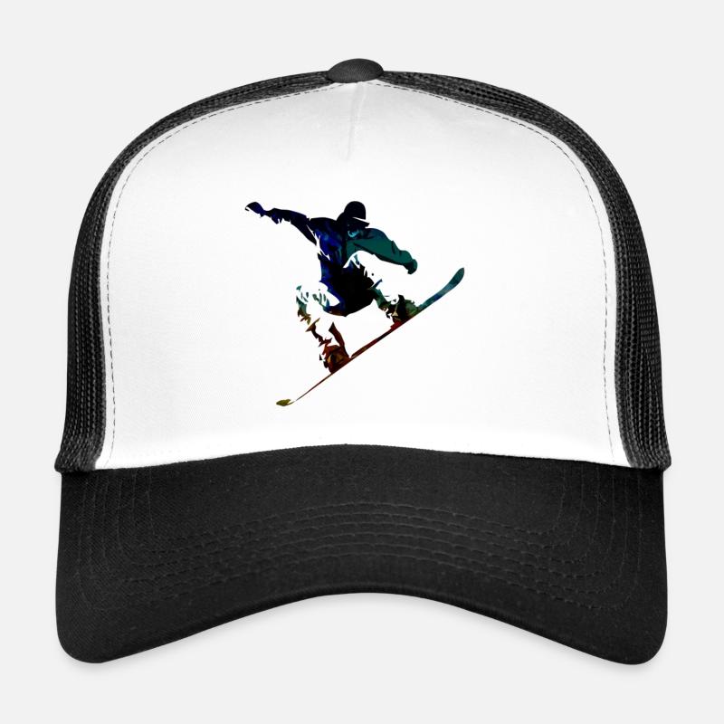 snowboarder - Trucker Cap - Weiß/Schwarz