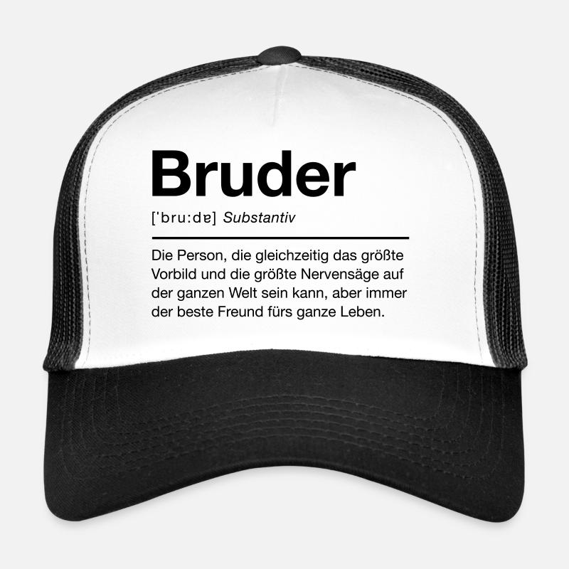 Bruder - Trucker Cap - Weiß/Schwarz