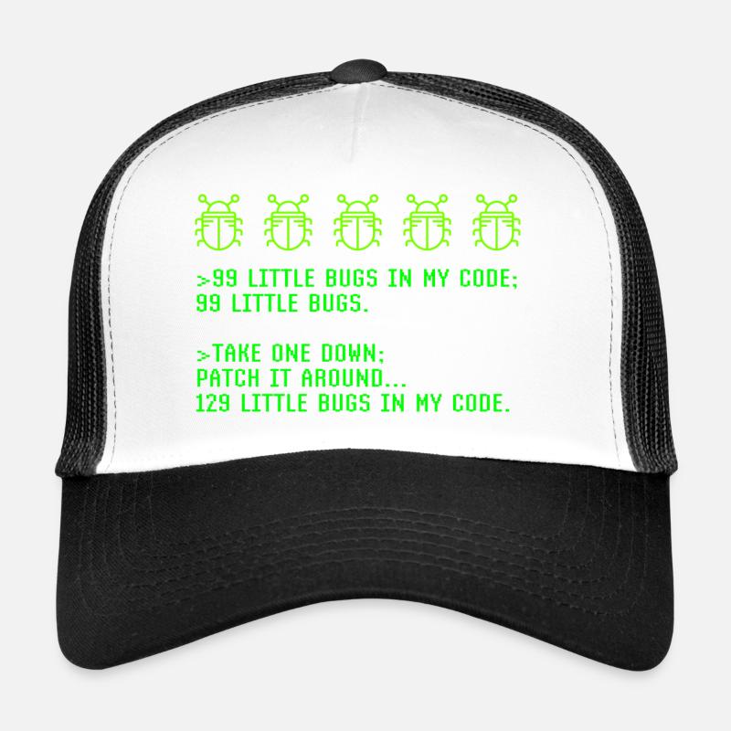 Debugging Programmieren Programmier-Joke - Trucker Cap - Weiß/Schwarz