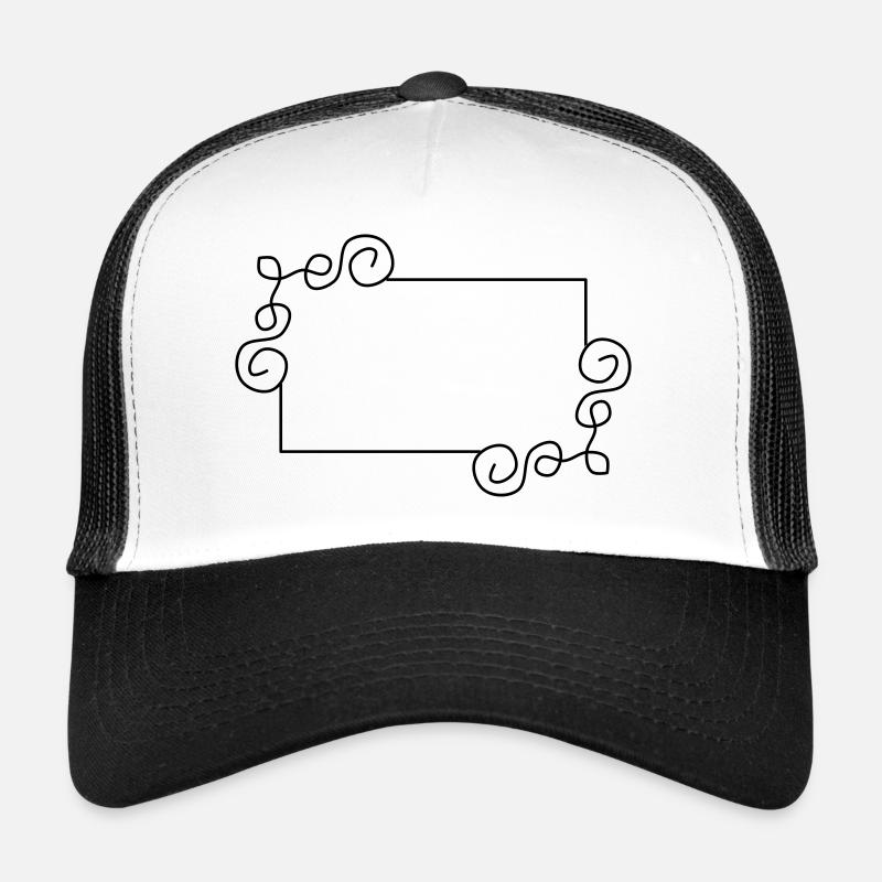 Frame with frills ornament pattern decoration Trucker Cap