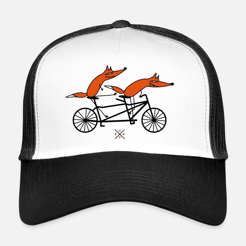 Schlaue Tandemfahrer - Trucker Cap - Weiß/Schwarz