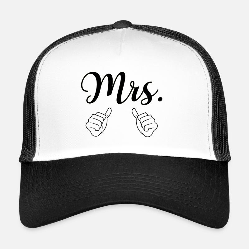 Mr. & Mrs. Just Married wedding bride design Trucker Cap