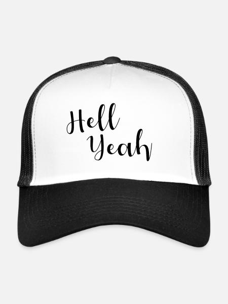 Hell yeah lettering - Trucker Cap - white/black