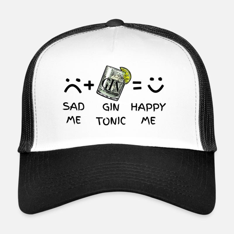 Triste moi (triste) + Gin Tonic = Happy Me Casquette trucker 