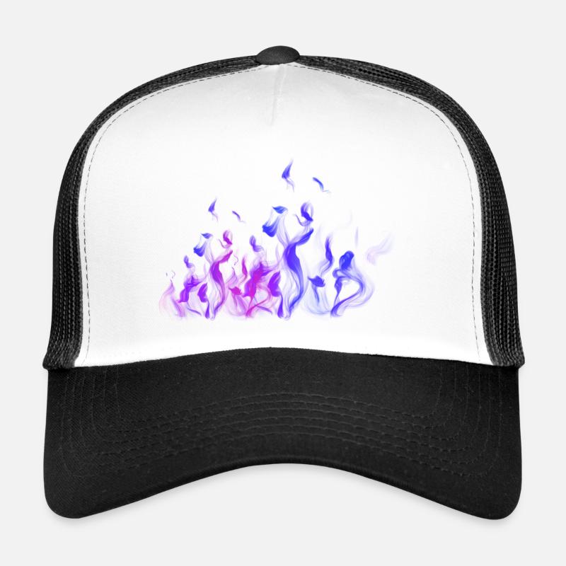COMME AU COUCHER DU SOLEIL - Casquette trucker  - blanc/noir