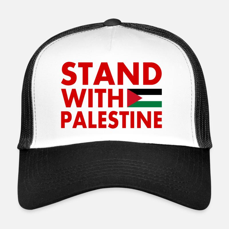 Stand with palestine - Trucker Cap - Weiß/Schwarz