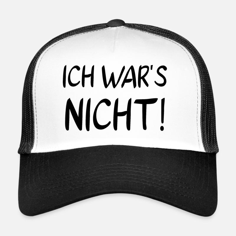 Ich war's nicht! - Trucker Cap - Weiß/Schwarz