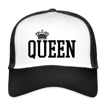 King - Queen Gift Idea - Trucker Cap - white/black - Front