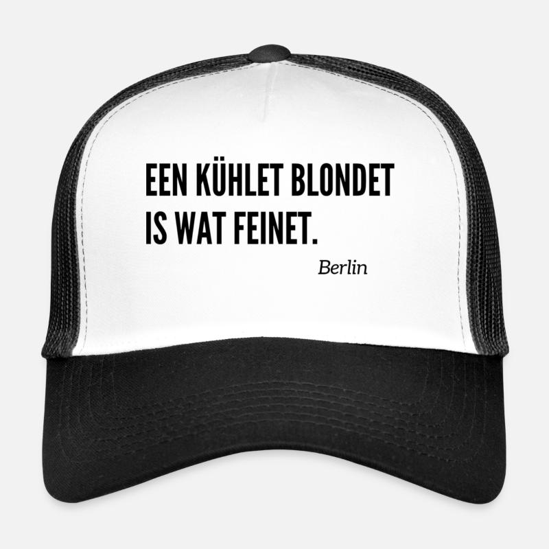 Berliner Schnauze - Trucker Cap - Weiß/Schwarz