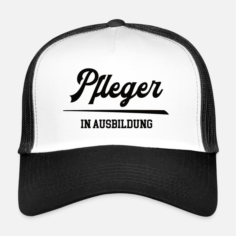 Pfleger Ausbildung Pflegefachmann Azubi in Pflege - Trucker Cap - Weiß/Schwarz