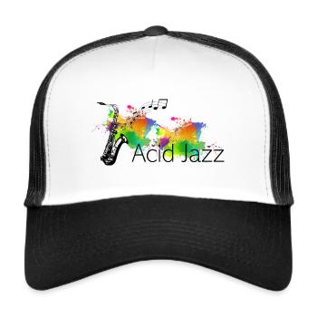 Acid Jazz Music - Trucker Cap - white/black - Front